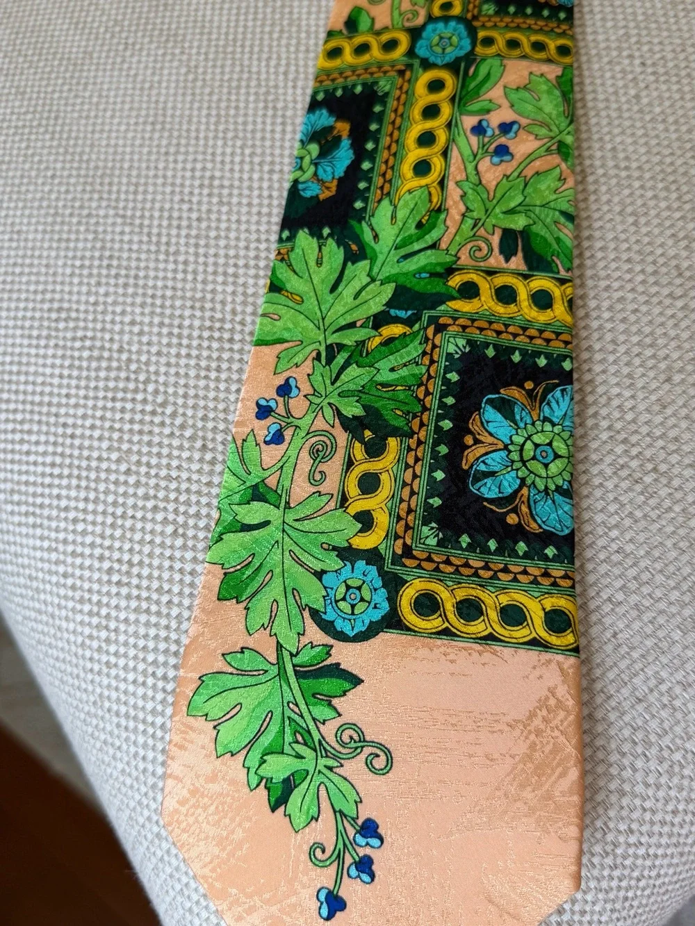 Rush Limbaugh Patchwork Melon Silk Tie